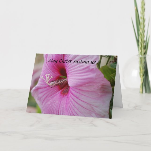 May Christ sustain us Thank You Card (Front)