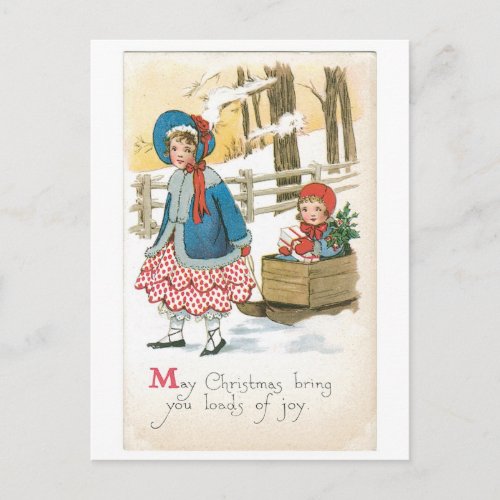 May Christmas Bring You Loads of Joy Holiday Postcard