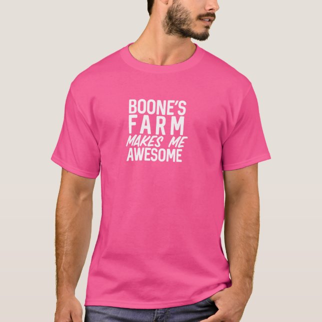 May Contain Boone, Farm Funny Wine Alcohol T-Shirt (Front)