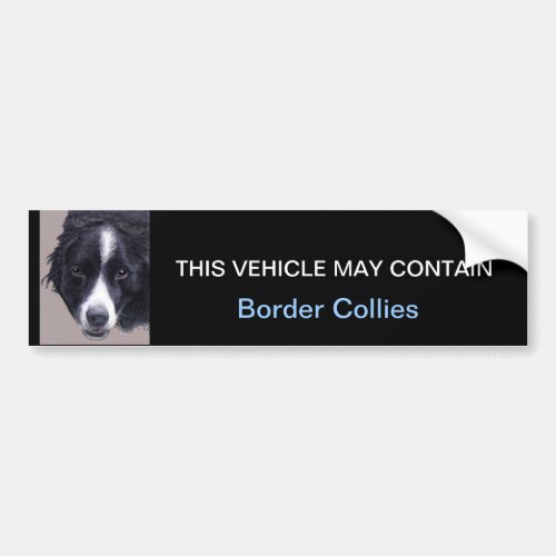 may contain Border Collies Bumper Sticker