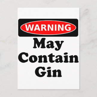 May Contain Gin Postcard
