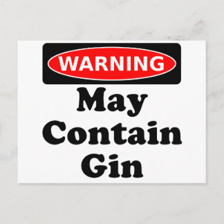 May Contain Gin Postcard