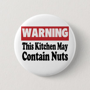 May Contain Nuts Button