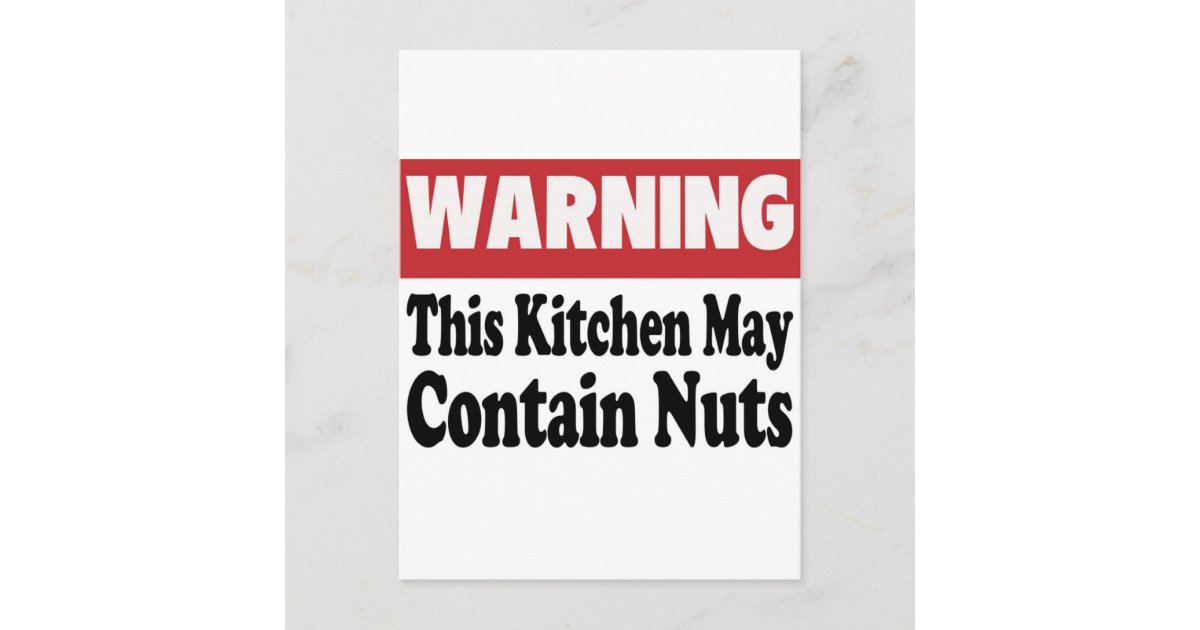 May Contain Nuts Postcard Zazzle