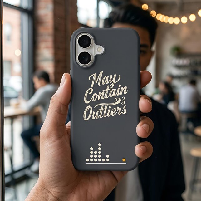 May Contain Outliers Data iPhone Case (Lifestyle Shot)