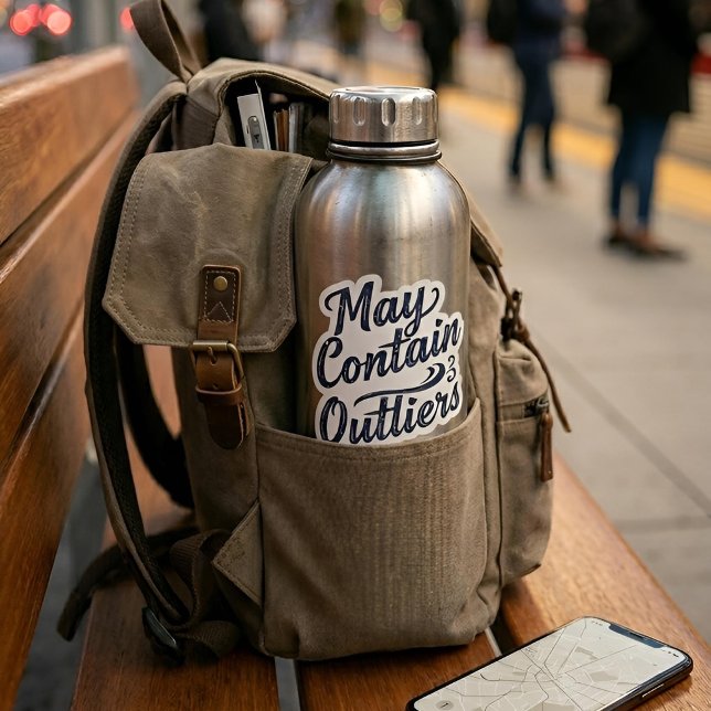 May Contain Outliers Data Vinyl Sticker (Lifestyle Shot)