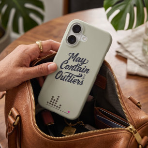 May Contain Outliers Sage Green Data iPhone 17 Case