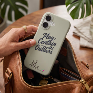 May Contain Outliers | Sage Green Data iPhone 17 Case
