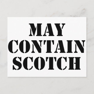 May Contain Scotch Postcard