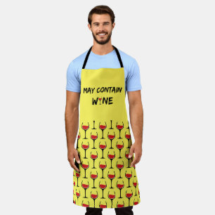 May Contain Wine   Red Wine Apron