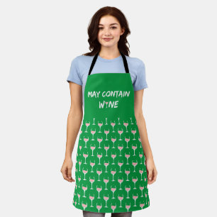 May Contain Wine   Rose Wine + Glass Apron