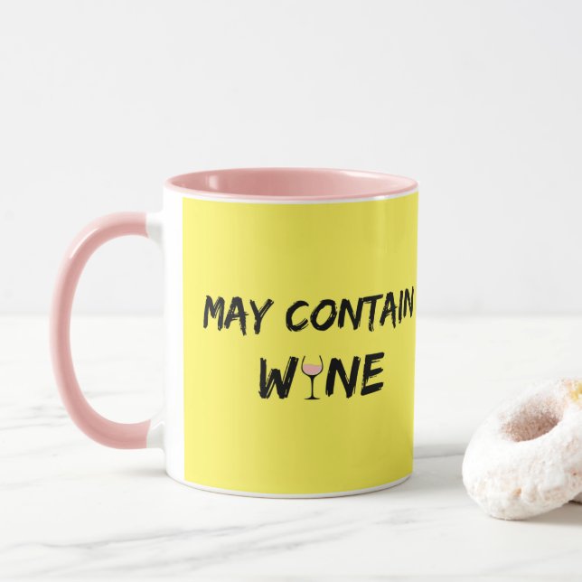 May Contain Wine | Rose Wine Mug (With Donut)