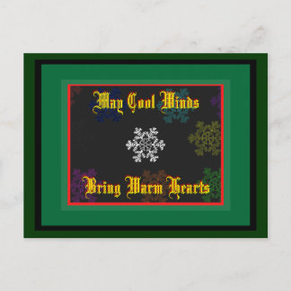 May Cool Winds Bring Warm Hearts Template 1 Postcard