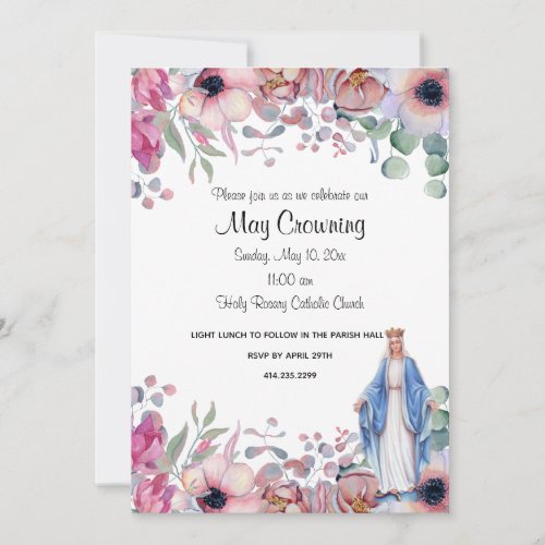 May Crowning Invitations