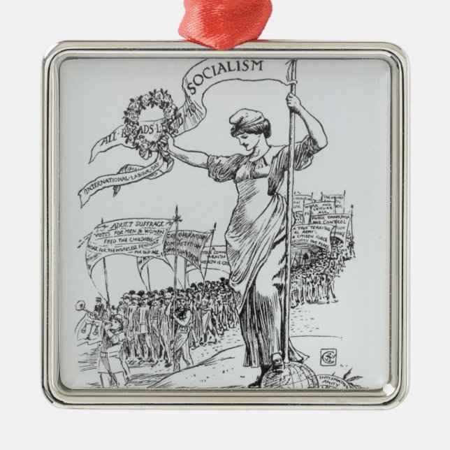 May Day, 1907 Metal Ornament (Front)