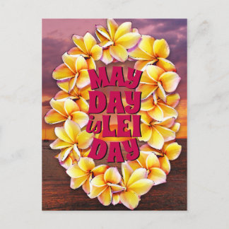 May Day is Lei Day Postcard
