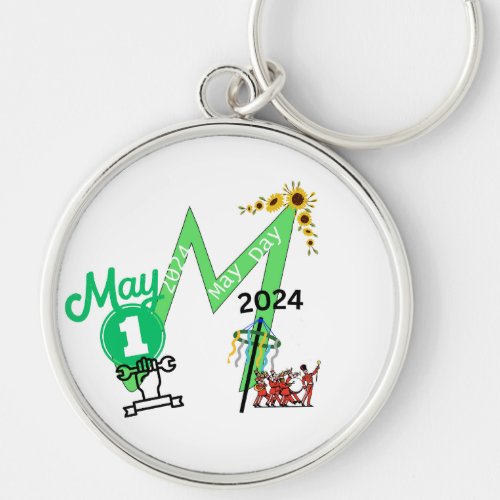 May Day Labor Day Design 02  Keychain