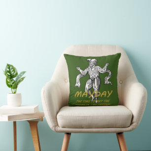 May Day The Time To Put The Spring In The Festival Throw Pillow