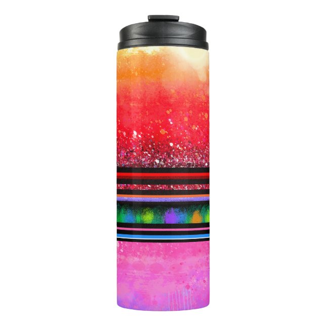 May December Chaos Abstract Thermal Tumbler (Front)