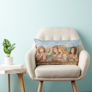 May Flowers Angels Lumbar Pillow