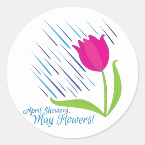 May Flowers Classic Round Sticker