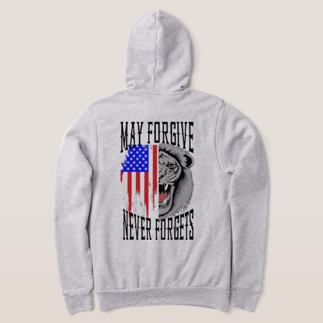 May Forgive Lion Zipper Hoodie (Laydown Back)