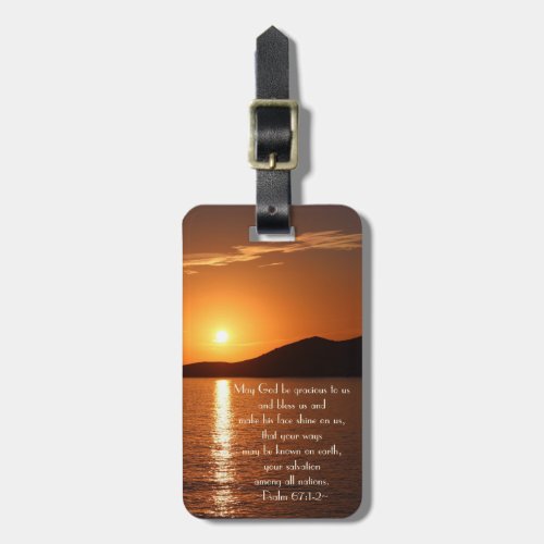 May God be Gracious to Us and Bless Us Psalm 67 Luggage Tag