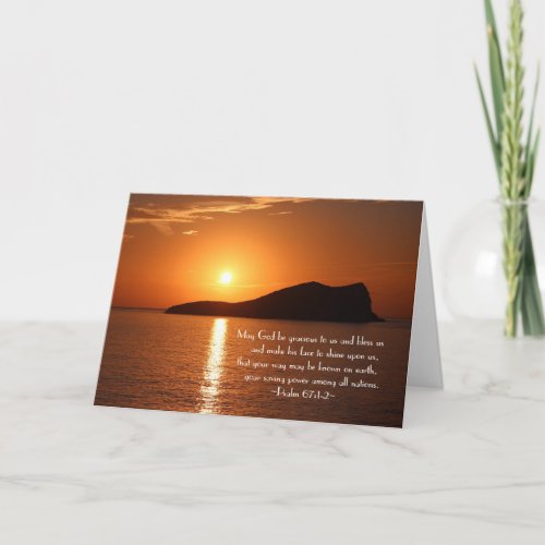 May God be Gracious to Us and Bless Us Psalm 67 Thank You Card