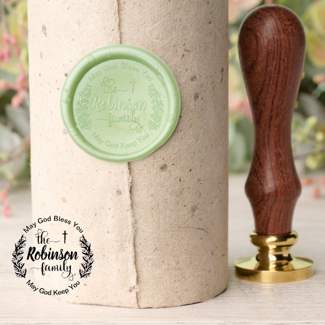 May God Bless You Custom Christian Family  Wax Seal Stamp (May God Bless You Custom Christian Family Wax Seal Stamp)