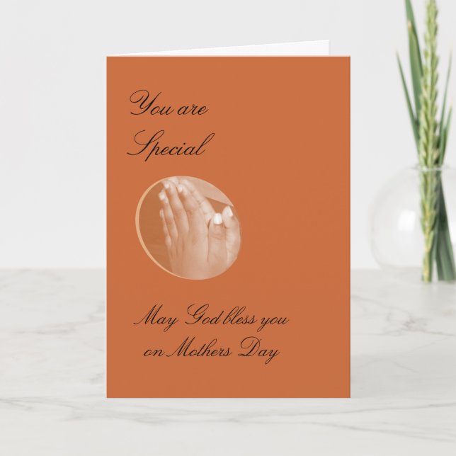 May God Bless You on Mother's Day. Card (Front)