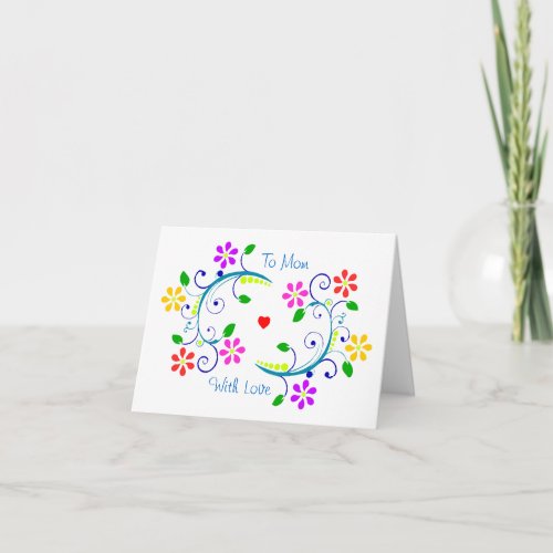 May God Bless You with Flowers Happy Mothers Day Card