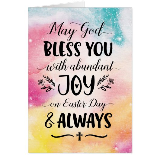May God Bless you with Joy On Easter Cards (Front)