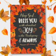 May God Bless You With Joy On Thanksgiving at Zazzle