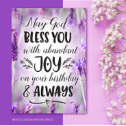 May God Bless You With Joy On Your Birthday at Zazzle