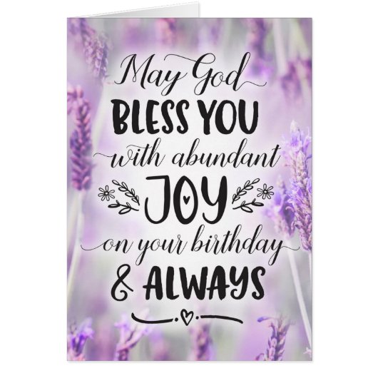 May God Bless you with Joy On your Birthday (Front)