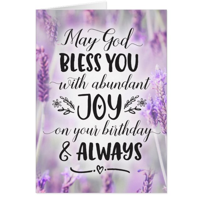 May God Bless you with Joy On your Birthday Cards (Front)