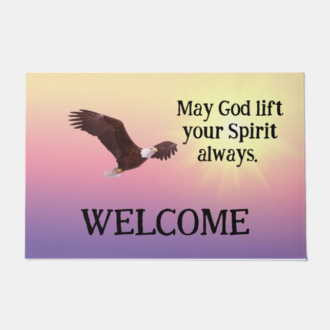 May God Eagle Door Mat (Front)