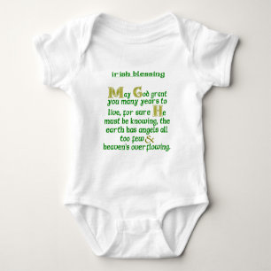 May God Grant You Many Years Irish Blessing  Baby Bodysuit
