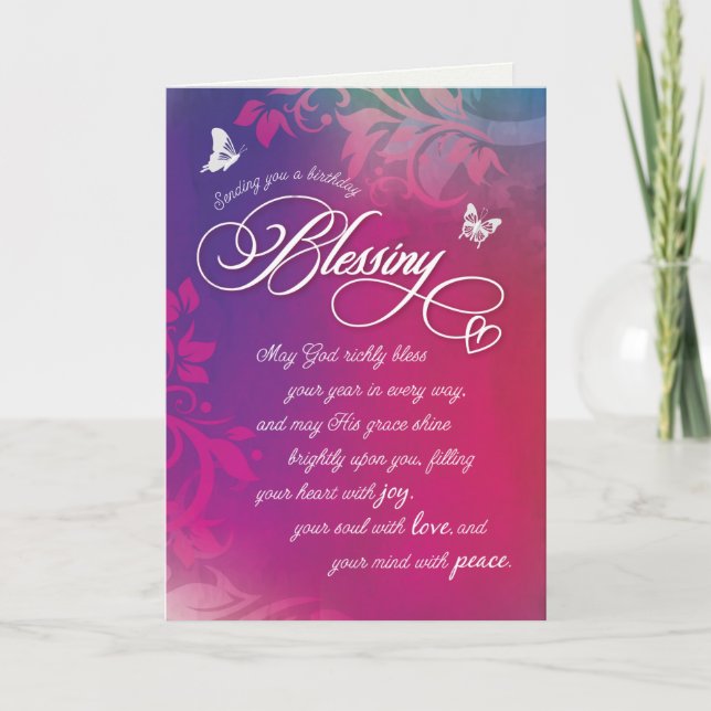 May God Richly Bless Your Year in Every Way Card (Front)