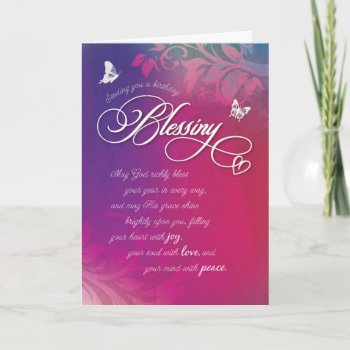 May God Richly Bless Your Year In Every Way Holiday Card by CC_ChristianWoman at Zazzle