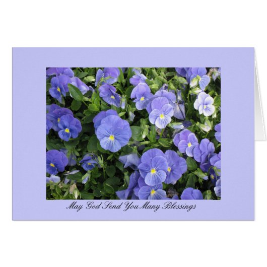 May God Send You Many Blessings Cards (Front Horizontal)