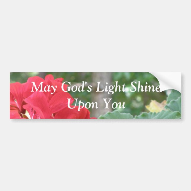 May God's Light Shine Upon You... Bumper Sticker (Front)