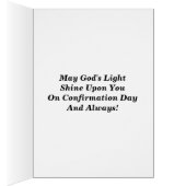 May God's Light Shine Upon You Confirmation Card (Inside (Right))