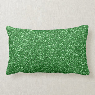 May Green Glitter Lumbar Pillow