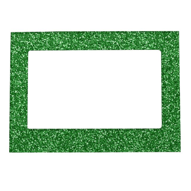 May Green Glitter Magnetic Frame (Front)