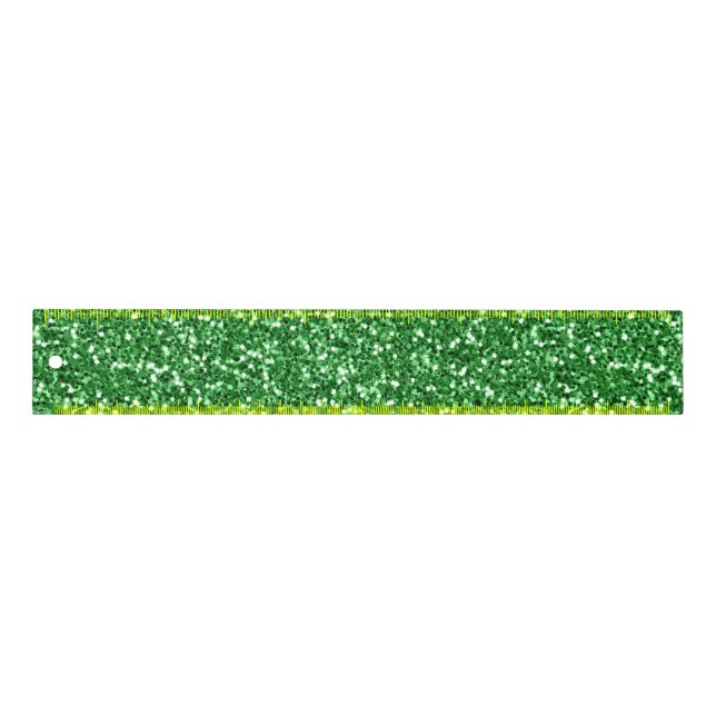 May Green Glitter Ruler (Front)