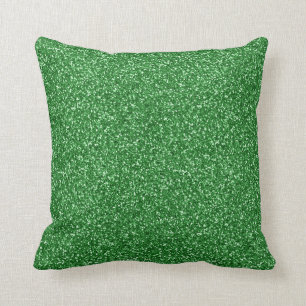 May Green Glitter Throw Pillow