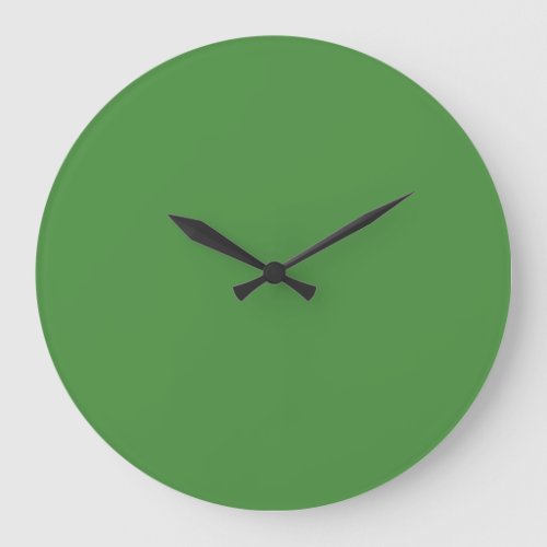 May Green Solid Color Large Clock