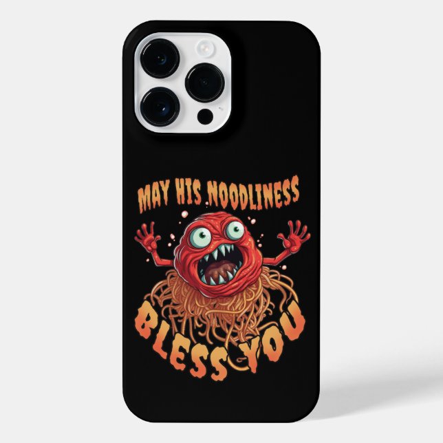 MAY HIS NOODLINESS BLESS YOU SPAGHETTI & MEATBALL iPhone CASE (Back)