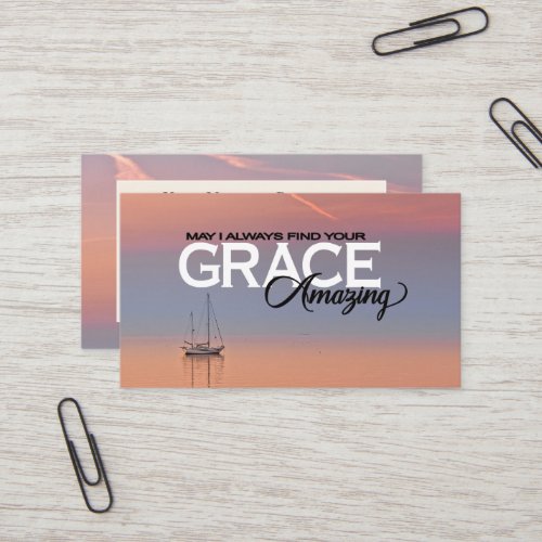 May I Always Find Your Grace Amazing Christian Business Card